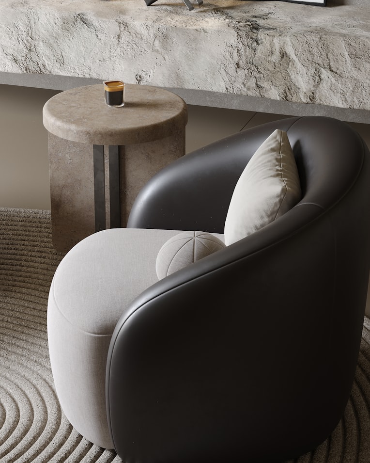 Modern accent armchair