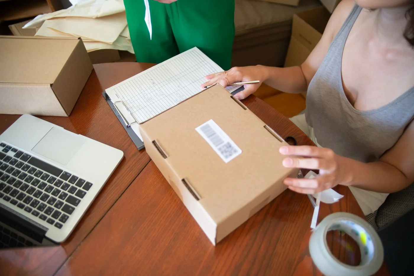 Daniel Brooks preparing customer orders